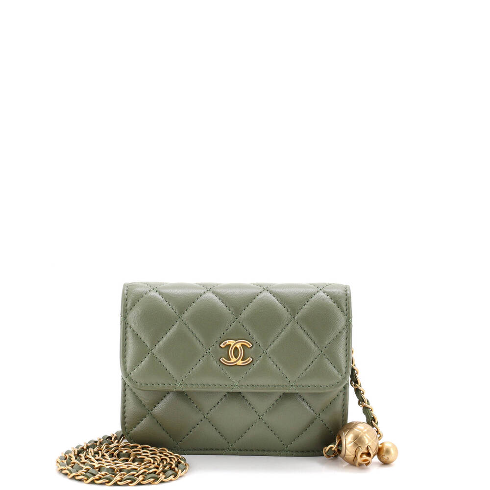 Chanel Mini Pearl Crush Flap Clutch with Chain
